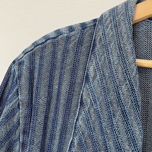 VTG Raphael Lorenzo Womens Blazer Boxy Jacket Denim Pinstriped Size 3X 90s Y2K - Picture 4 of 15